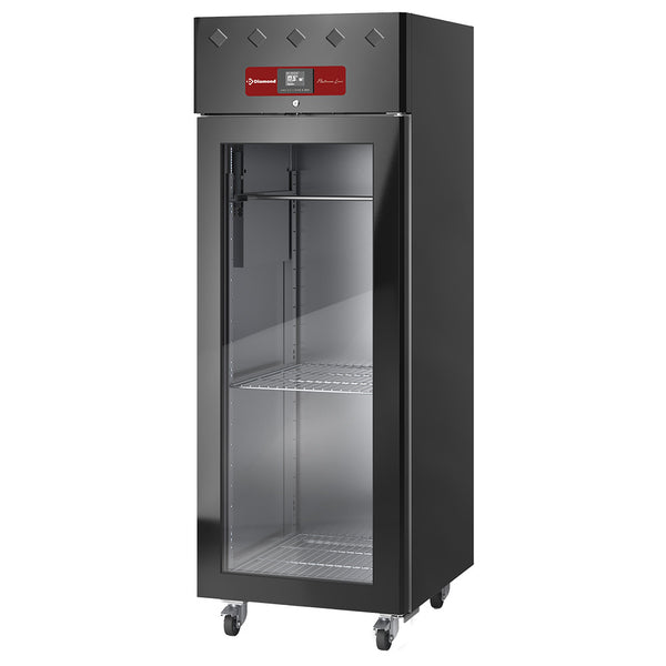 Diamond Reifeschrank 600 Liter, belüftet, 1 Glastür, 20xGN 2/1 SCHWARZ