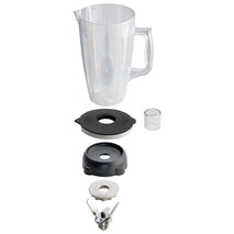 Diamond Becher aus Lexan, rund, 2 Liter, mit Deckel und Messer (4 Klingen)