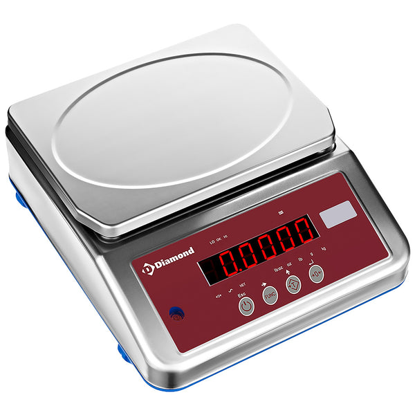 Diamond Elektronische Waage aus Edelstahl, 4Kg x 0,1g, IP68