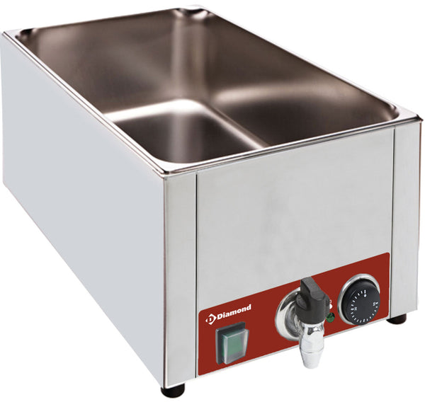 Diamond Elektro Bain-Marie Tischmodell GN 1/1 - 150 mm + Ablasshahn