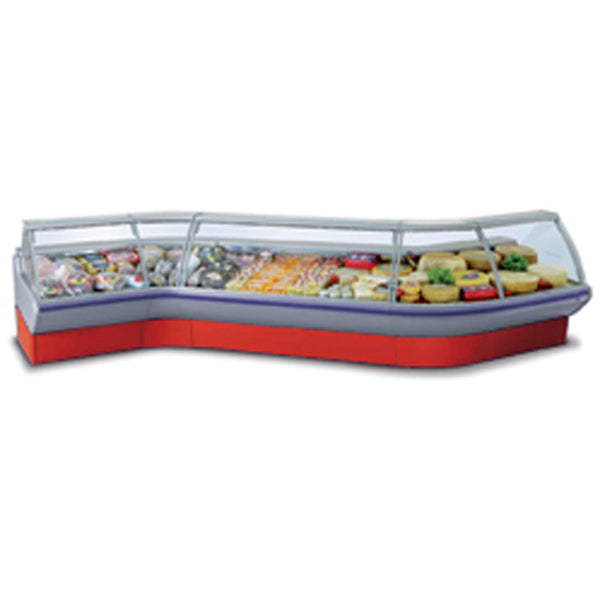 Diamond Umluft Vitrine mit Reservefach, mit Kühleinheit