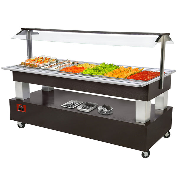 Diamond Buffet-gekühlte Salatbar 6x1/1-150, (Wenge Holz)