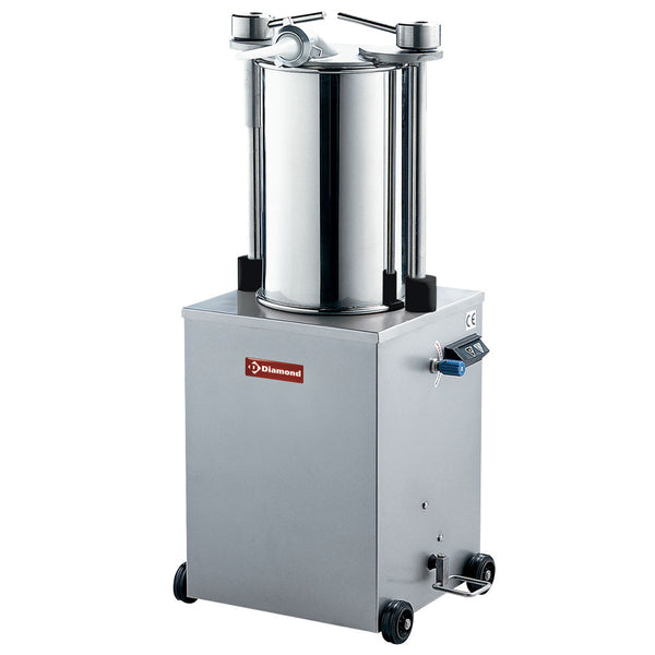Diamond Edelstahl Vertikal hydraulische Wurstfüller, 35 Liter mit Rädern