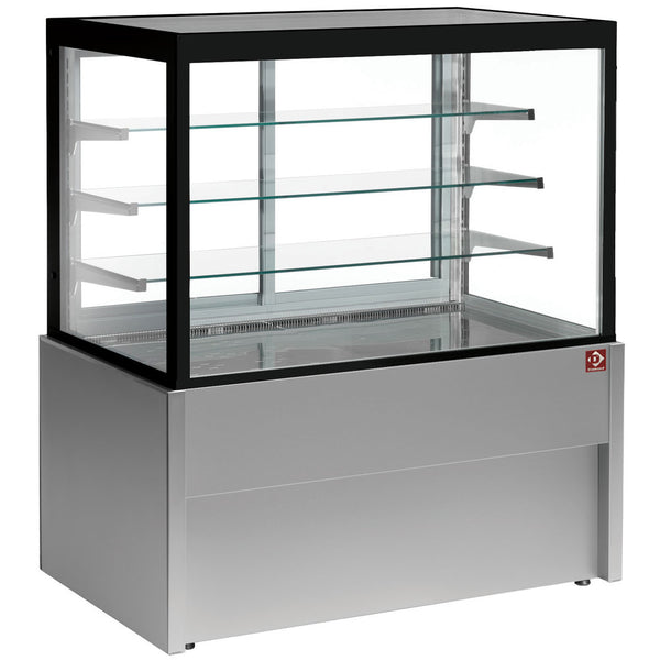 Diamond Panorama-Verkaufstheke, heizend, 4 Stufen, ohne Reservefach  - GRAU