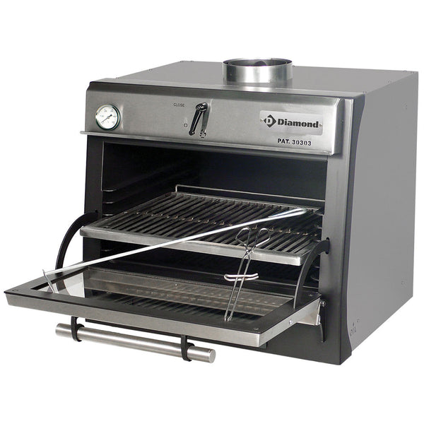Diamond Holzkohleofen-BBQ, GN 1/1 (60 Kg/h)/Edelstahl