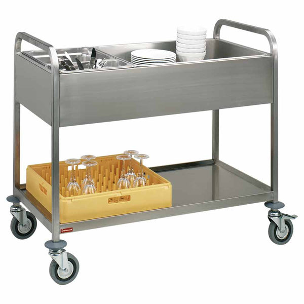 Diamond Abräumwagen Inox, 3x GN 1/1, obere Ablage
