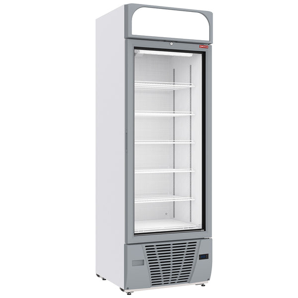 Diamond Negative Kühlvitrine 496 Liter - 6 Ebenen mit Leuchtkasten - WEISS