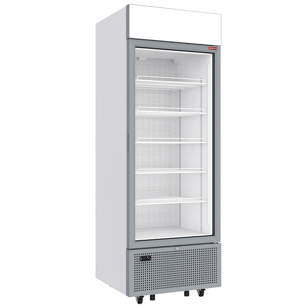 Diamond Negative Kühlvitrine 646 Liter - 6 Ebenen mit Leuchtkasten - WEISS