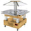 Diamond Warmes Bain Marie Insel-Buffet, 4x1/1-150 helles Holz
