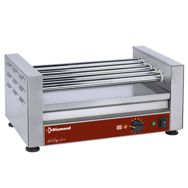 Diamond Elektro Würstchengrill mit 5 Rollen