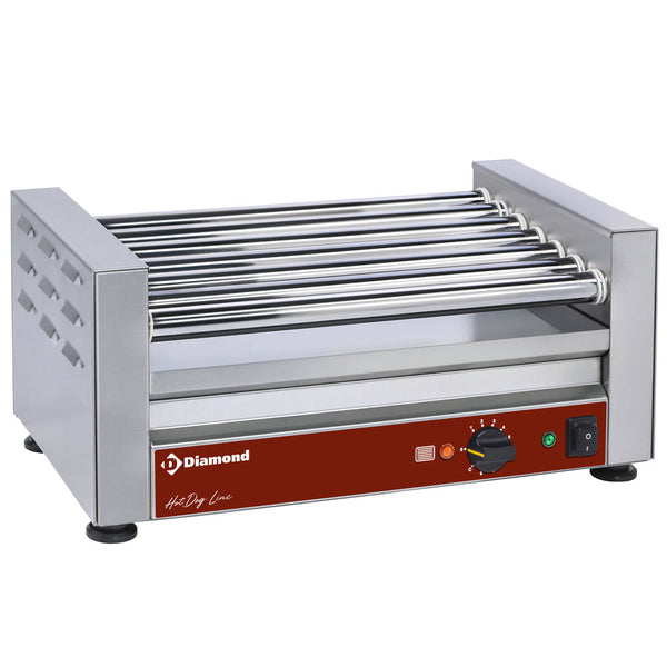 Diamond Elektro Würstchengrill mit 7 Rollen