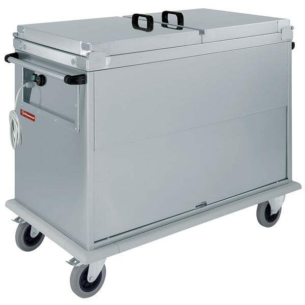 Diamond Bain-Marie Wagen 2x GN 1/1, 1 T°, mit Deckel, Schrank mit Kipptür