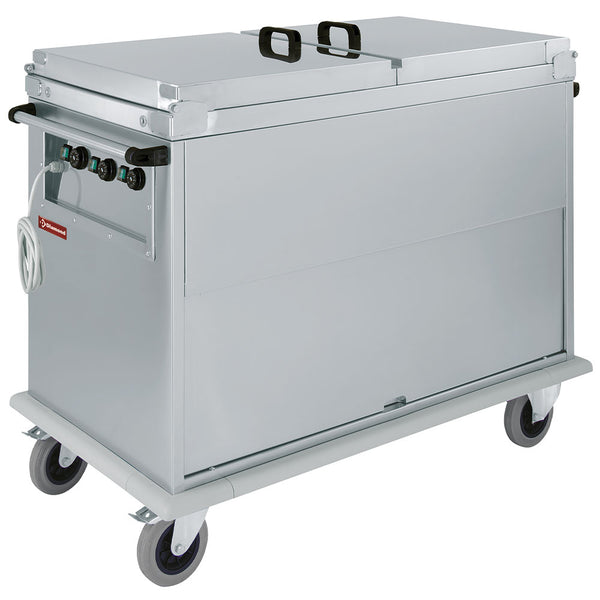 Diamond Bain-Marie Wagen 3x GN 1/1, 3 T°, mit Deckel, Schrank mit Kipptür