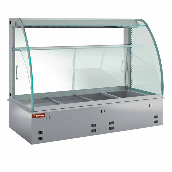 Diamond Element Heizvitrine, befeuchtet und belüftet 4x GN 1/1