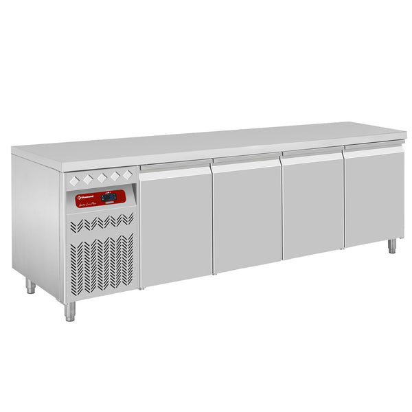 Diamond Umluft- Kühltisch, 4 Türen GN 1/1, 550 Lit. Gruppe links