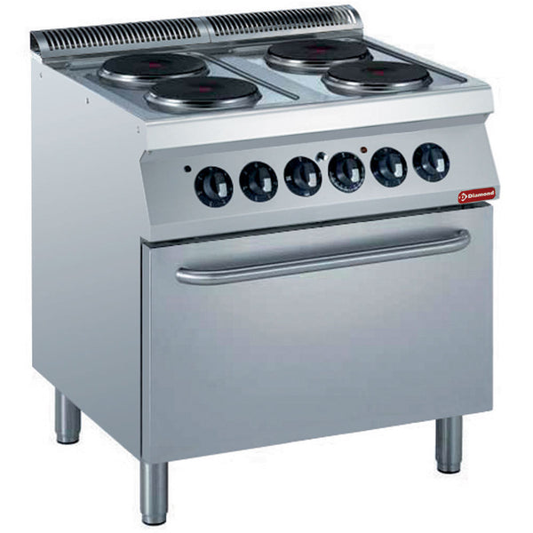 Diamond Elektro Plattenherd mit 4 Kochplatten, Elektrobackofen GN 2/1