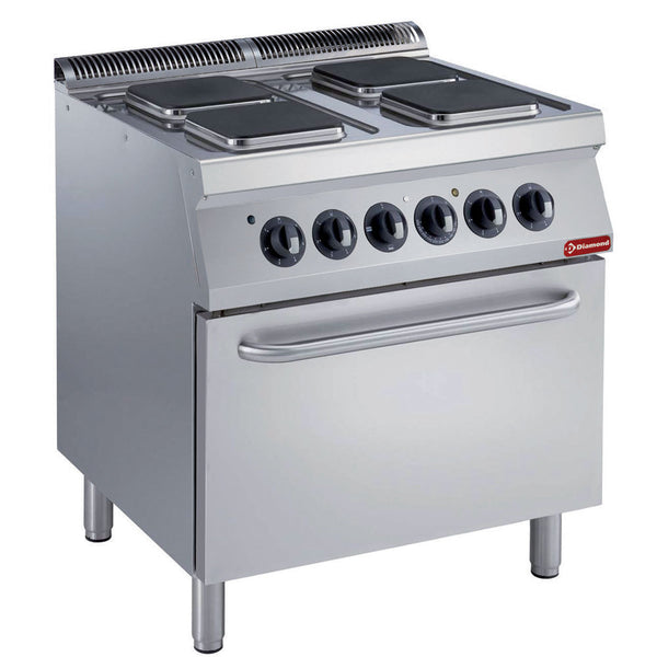 Diamond Elektro Plattenherd mit 4 rechteckige Kochplatten, Elektrobackofen GN 2/1