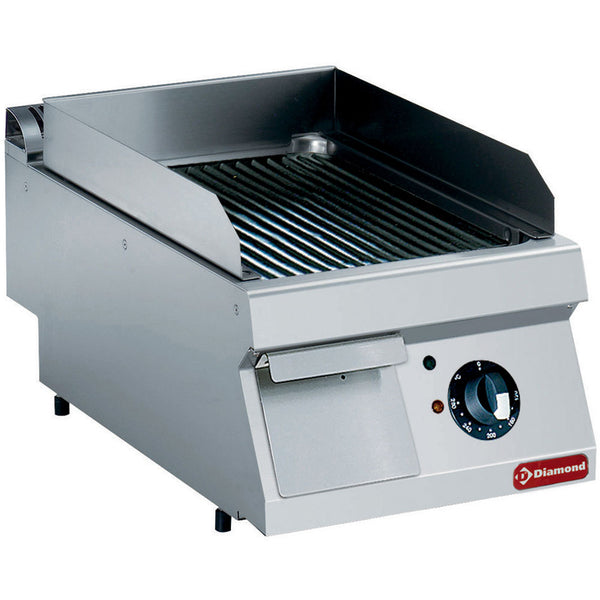 Diamond Elektro Grillplatte, gerillt -TOP-