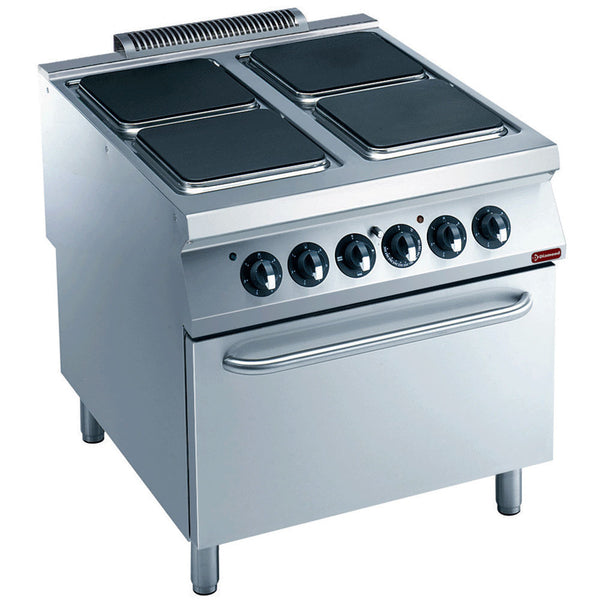 Diamond Elektro Plattenherd mit 4 Kochplatten auf Elektrobackofen