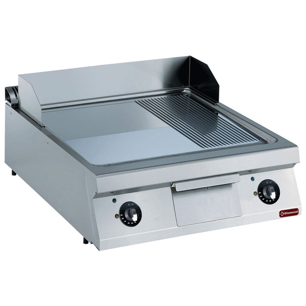 Diamond Elektro Grillplatte 2/3 glatt und 1/3 gerillt -TOP-