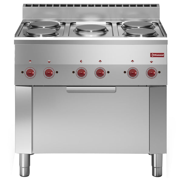 Diamond Elektroherd 5 Kochplatten und Konvektionsbackofen GN1/1