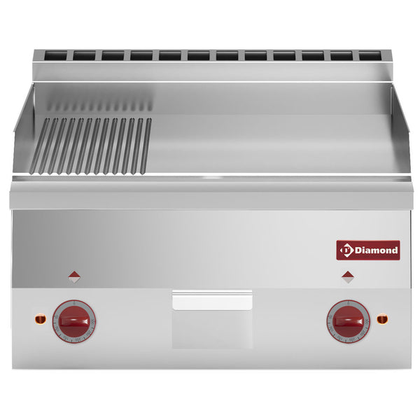 Diamond Elektro Grillplatte 2/3 glatt und 1/3 gerillt -Top-