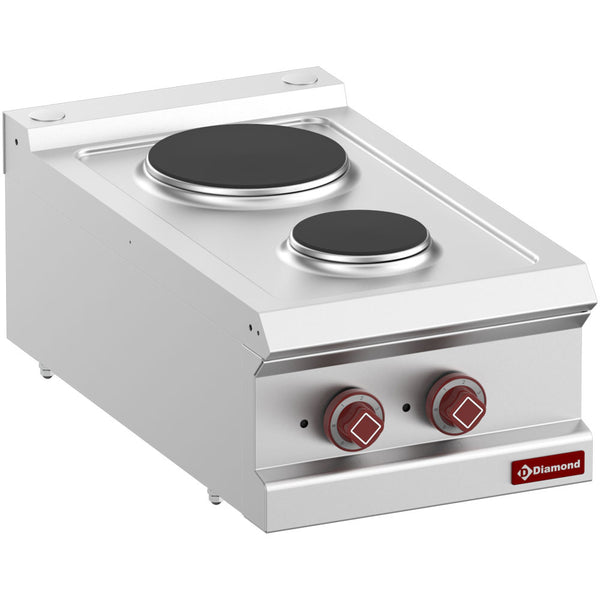 Diamond Elektrischer Gasherd mit 2 runden Platten - Top-