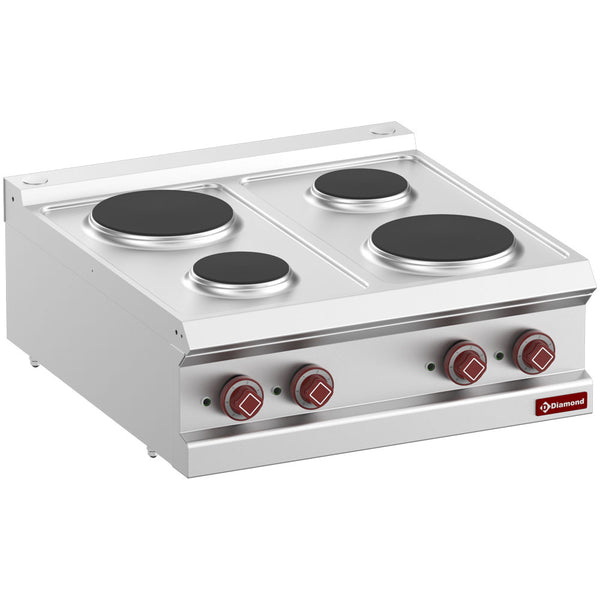 Diamond Elektro Plattenherd mit 4 runden Platten - Top-