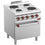 Diamond Elektro Plattenherd mit 4 runden Platten auf elekt. Backofen GN 2/1 und elekt. Grill