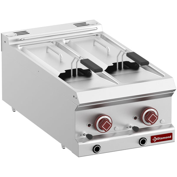 Diamond Elektrische Fritteuse, 2 Becken, 7 Liter -Top-