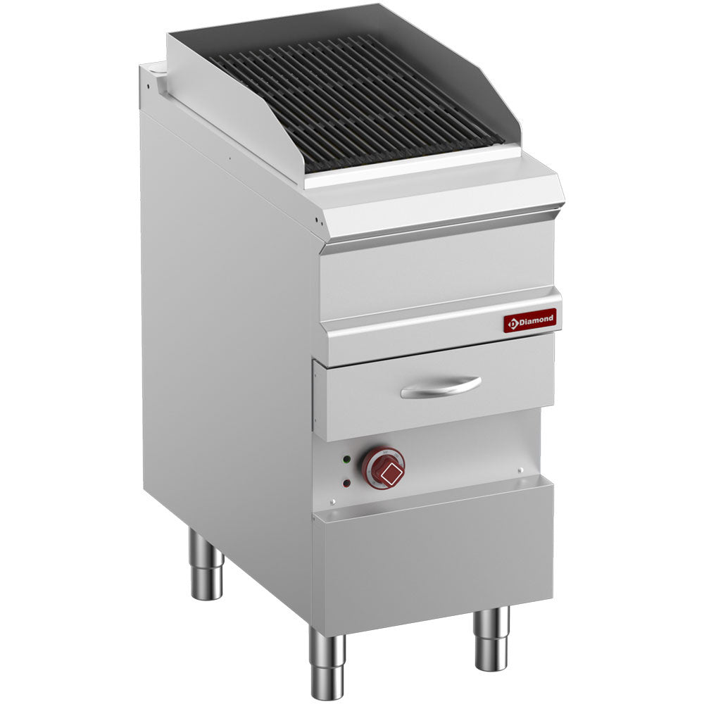 Diamond Elektrischer Dampfgrill, "doppelseitiger" Gusseisenrost, Modul 1/2
