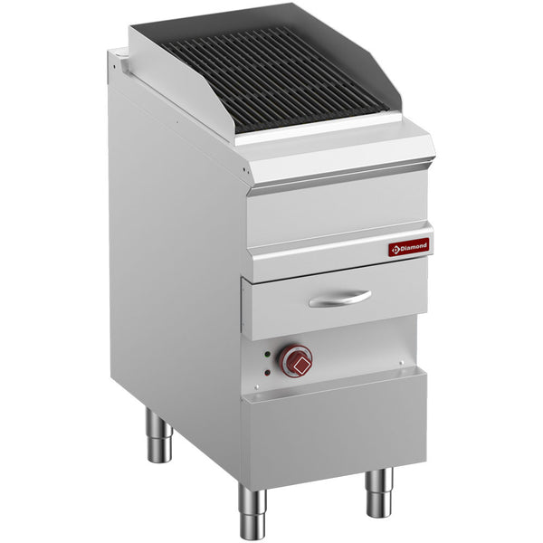 Diamond Elektrischer Dampfgrill, "doppelseitiger" Gusseisenrost, Modul 1/2