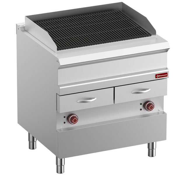 Diamond Elektrischer Dampfgrill, "doppelseitiger" Gusseisenrost, Modul 1/1
