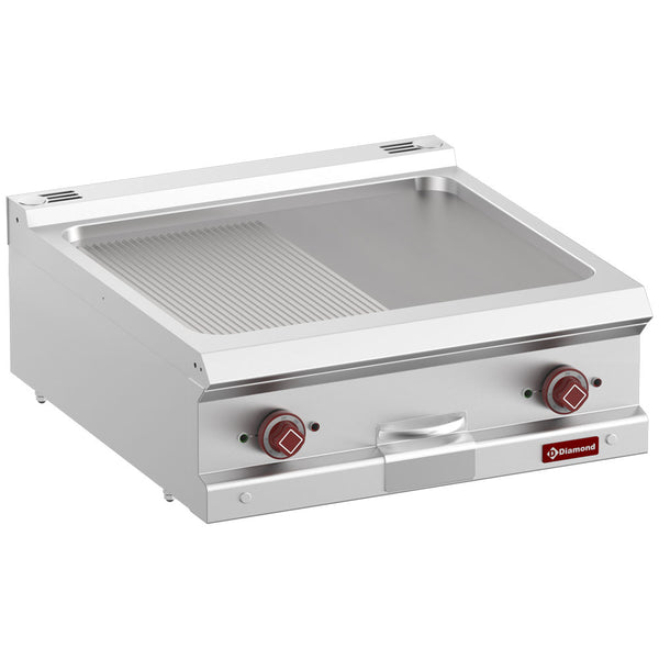 Diamond Elektro Grillplatte 1/2 glatt, 1/2 gerillt,  Modul 1/1  -Top-