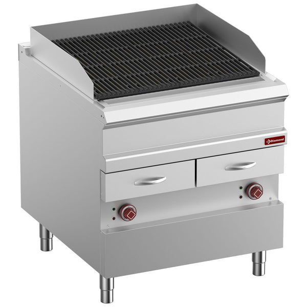 Diamond Elektrischer Dampfgrill, "doppelseitiger" Gusseisenrost, Modul 1/1