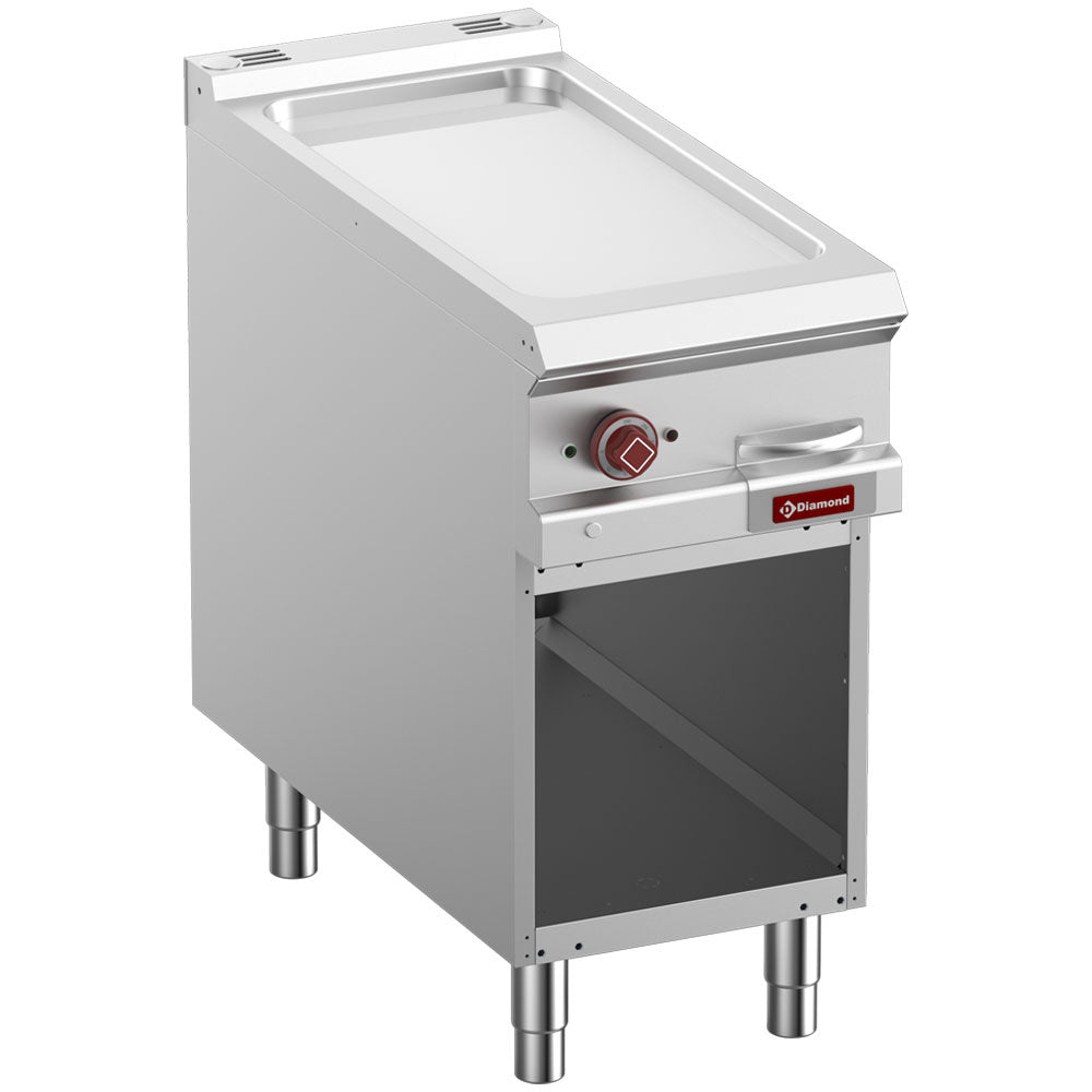 Diamond Elektro-Grillplatte, glatt, verchromt, Mod 1/2, offener Unterbau