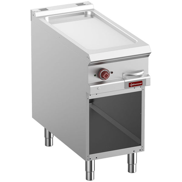 Diamond Elektro-Grillplatte, glatt, verchromt, Mod 1/2, offener Unterbau