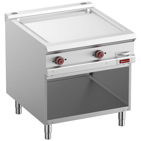 Diamond Elektro-Grillplatte, glatt, verchromt, Modul 1/1, offener Unterbau