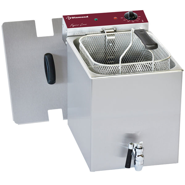 Diamond Elektro Tischfriteuse 8 Liter + Ablasshahn