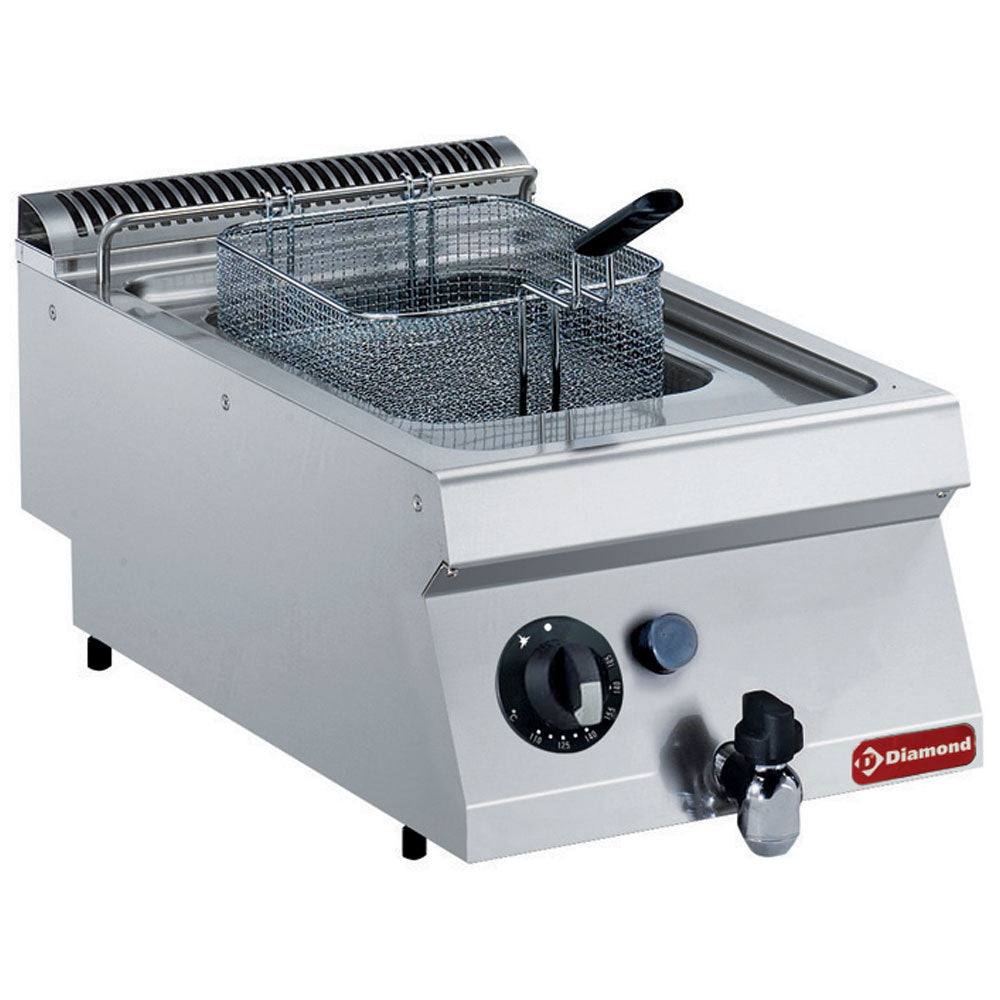 Diamond Gas Friteuse, Becken in "Y" Form, 7 Liter, externer Brenner -TOP-