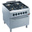 Diamond Gasherd 4 Brenner auf Elektro Backofen GN 2/1-