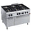 Diamond Gasherd 6 Brenner (Power) + auf Gasbackofen GN2/1, neutraler Unterbau