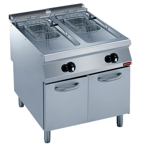 Diamond Gas Friteuse 2 Becken "Y" 15 L, externe Brenner, auf Unterschrank