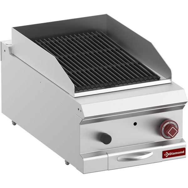 Diamond Lavasteingrill, Modul 1/2, Rost aus Eisen "doppelseitig"  -Top-