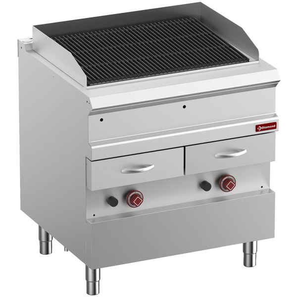 Diamond Gas Dampfgrill, "doppelseitiger" Gusseisenrost, Modul 1/1