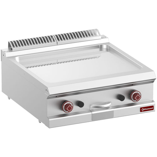 Diamond Gas-Grillplatte, glatt, hartverchromt, Modul 1/1 -Top-