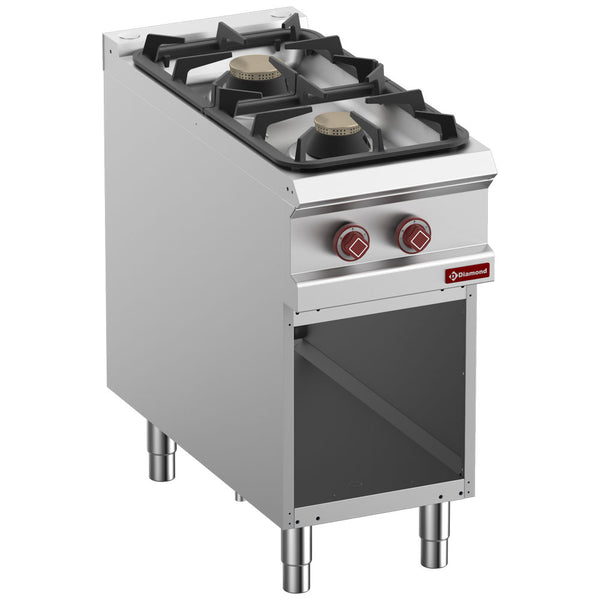 Diamond Gasherd 2 Gazbrenner, offener Unterbau
