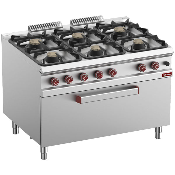 Diamond Gasherd 6 Brenner auf MAXI Gasofen