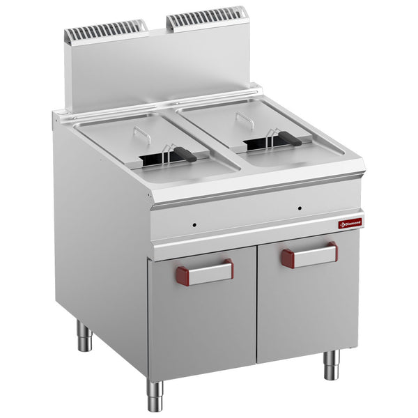 Diamond Gasfritteuse 2 Becken 18 Lit. (2x 18 kW), auf Unterschrank