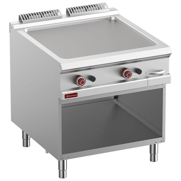 Diamond Gas-Grillplatte, glatt,  Gasmodul 1/2, offener Unterbau